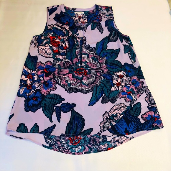 Maurices Purple Floral Sleeveless Top - Picture 7 of 16